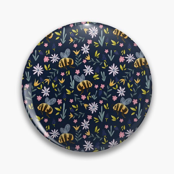 Item preview, Watercolor Bees Floral  designed and sold by Mnightsa.