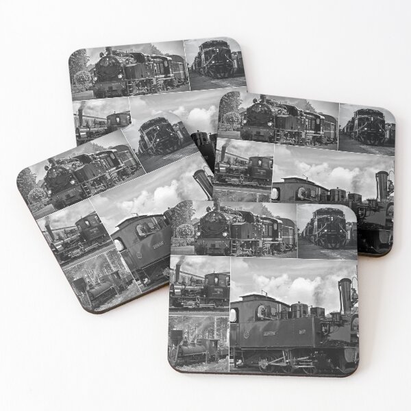 Item preview, Classic Vintage Trains Montage #4 Black & White Color designed and sold by Krispsm.