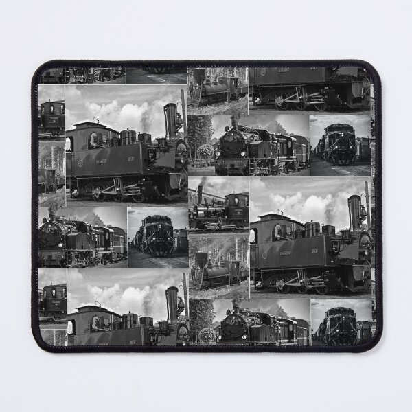 Item preview, Classic Vintage Trains Montage #4 Black & White Color designed and sold by Krispsm.
