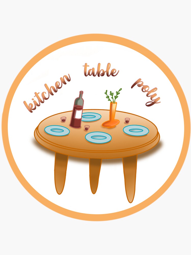 "Kitchen Table Poly" Sticker by policose Redbubble