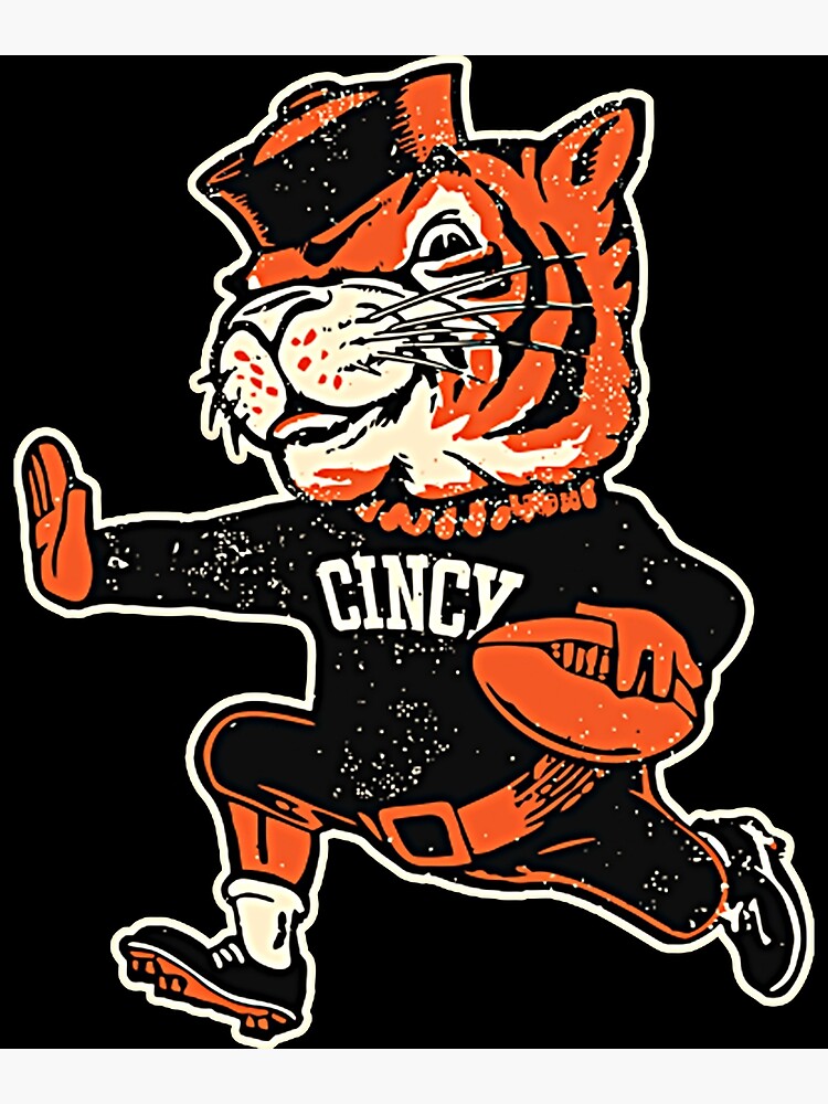 Cincinnati Reimagined Vintage Fighting Mascot - Cincinnati Bengals -  Sticker