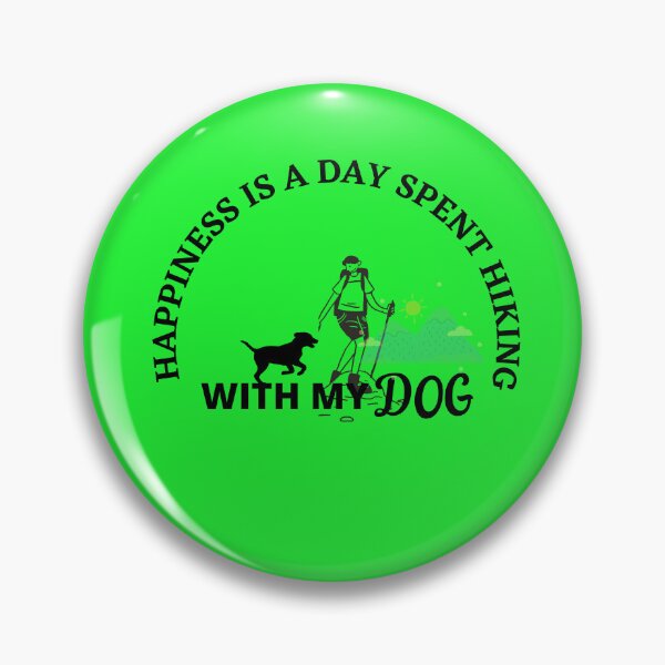 Item preview, HAPPINESS IS A DAY SPENT HIKING WITH MY DOG designed and sold by salasiya.