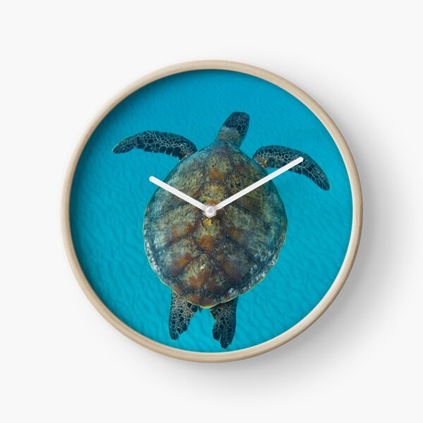 Peace turtle - print Clock