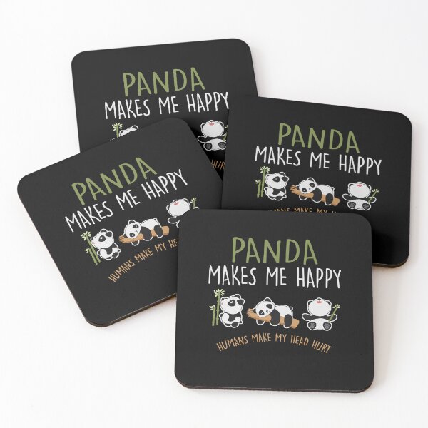 Item preview, Panda Make Me Happy Humans Make My Head Hurt Funny Panda designed and sold by Dressed For  Duty.