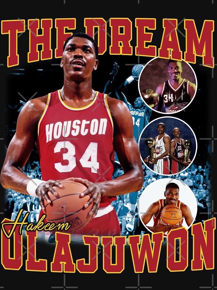 Vtg 90s Houston Rockets Spalding Hakeem The Dream Olajuwon