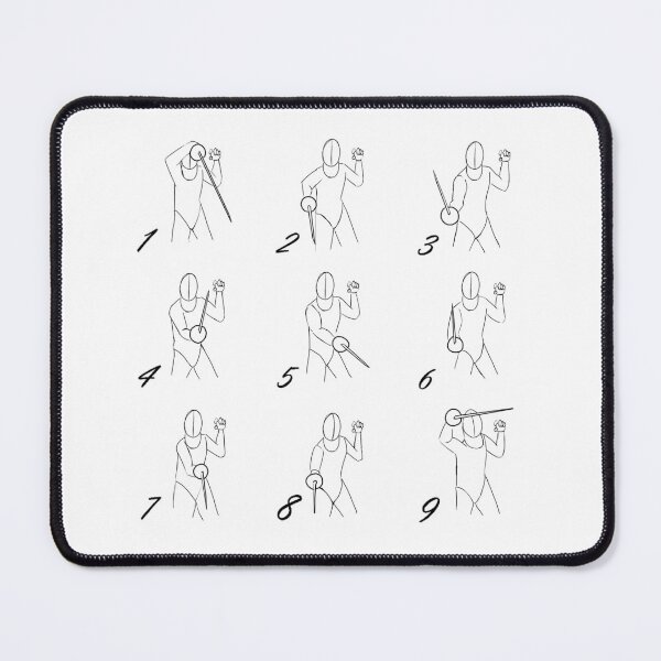 Item preview, Fencing Parry Chart designed and sold by HazeDogArt.
