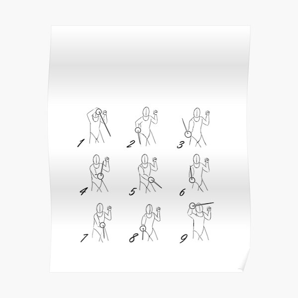 "Fencing Parry Chart" Poster for Sale by HazeDogArt Redbubble