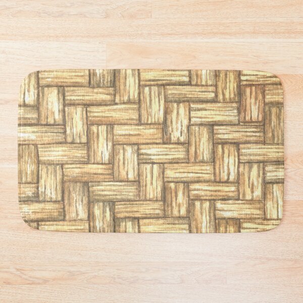 Item preview, Wooden Wicker Basket Weave - Country Farmhouse Style Pattern designed and sold by SeasonsChange-.