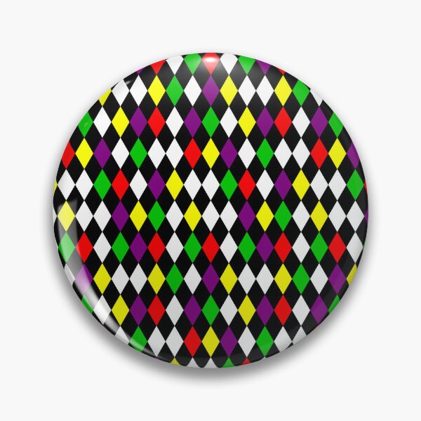 Item preview, Colorful Primary Color Harlequin Diamonds Clowncore Circuscore designed and sold by PirateAvocado.