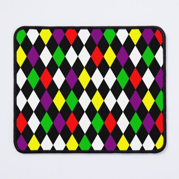 Item preview, Colorful Primary Color Harlequin Diamonds Clowncore Circuscore designed and sold by PirateAvocado.