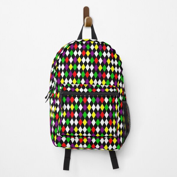 Item preview, Colorful Primary Color Harlequin Diamonds Clowncore Circuscore designed and sold by PirateAvocado.