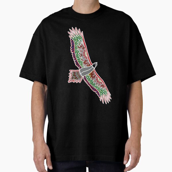 Aboriginal Art Eagle - Eagle/Hawk Oversized T-Shirt