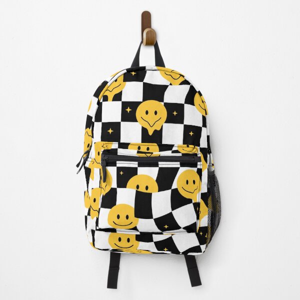 REUSABLE CHECKERED/SMILEY FACE BAG