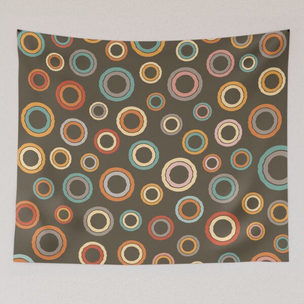 Item preview, Sirkel, Roughen Circle Shape Pattern in Retro Color Scheme designed and sold by BesanoStyle.
