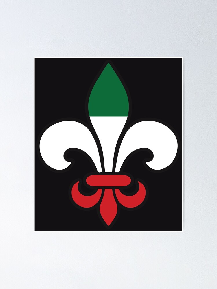 "Fleur de Lys Quebec Patriote Flag pattern green white red with 5