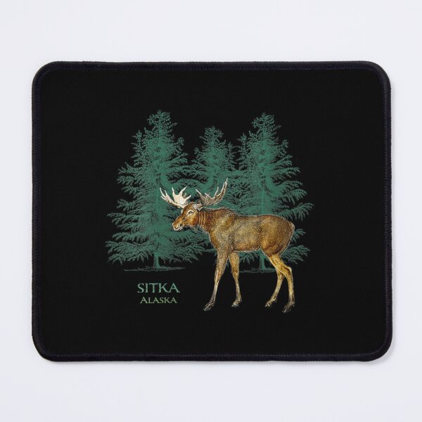Item preview, Womens Sitka Alaska Moose Lovers Trees Vintage-Look Souvenir V-Neck designed and sold by terrellmbeang.
