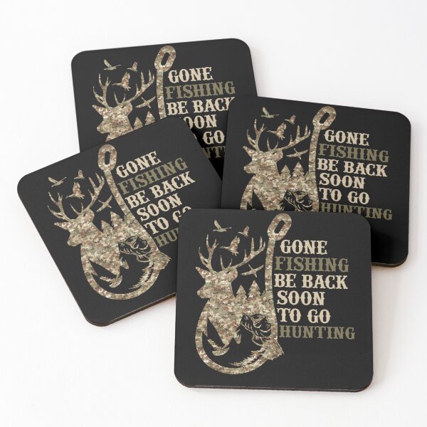 Item preview, Gone Fishing, Be Back Soon To Go Huntin Deer Hunter Hunting Lover Deer Hunting designed and sold by Sibombom.