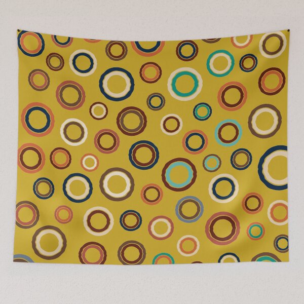 Item preview, Sirkel, Roughen Circle Shape Pattern in Retro Color Scheme designed and sold by BesanoStyle.