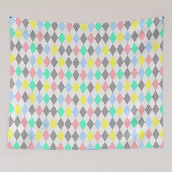 Item preview, Colorful Pastel Color Harlequin Diamonds Clowncore Circuscore designed and sold by PirateAvocado.