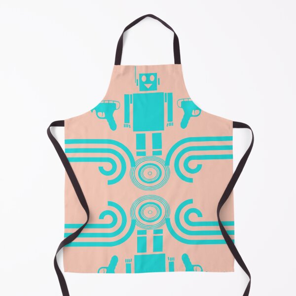 Item preview, Robots Rayguns Cyber Mid Mod Retro Vintage Old School 80s 90s Neon Grey designed and sold by Shayna Westfall.