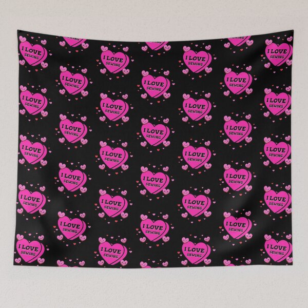 Item preview, I love sewing -- hearts winking smiling designed and sold by glitchman2.