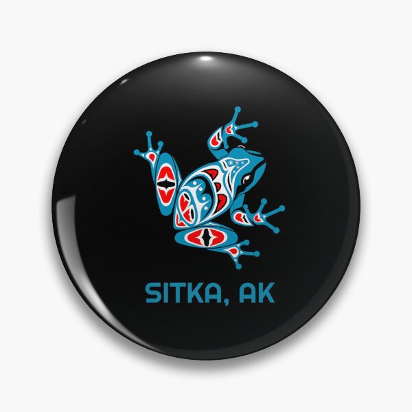 Item preview, Sitka Alaska Blue Red Frog PNW Indian Art Native American Premium designed and sold by terrellmbeang.