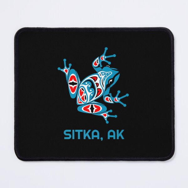 Item preview, Sitka Alaska Blue Red Frog PNW Indian Art Native American Premium designed and sold by terrellmbeang.