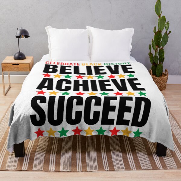 Item preview, Believe achieve succeed Black History Month 2022 motivational Saying Proud African American designed and sold by chetan786.