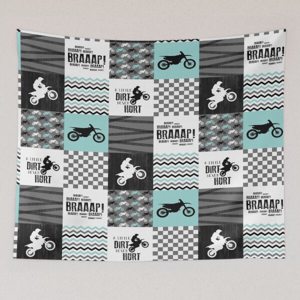 Item preview, MOTOCROSS BRAAAP TEAL designed and sold by SweetTea4U.