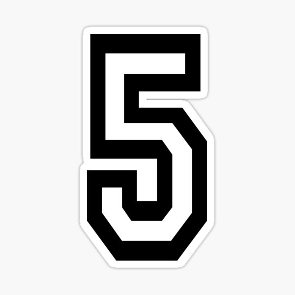 "Number Five 5" Sticker for Sale by DavidMay | Redbubble