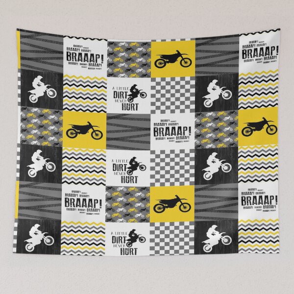 Item preview, MOTOCROSS BRAAAP YELLOW designed and sold by SweetTea4U.