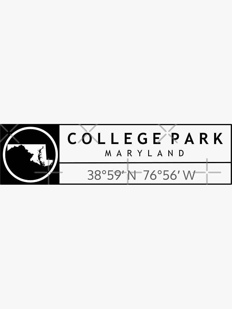 "college park MD" Sticker for Sale by alexchall Redbubble