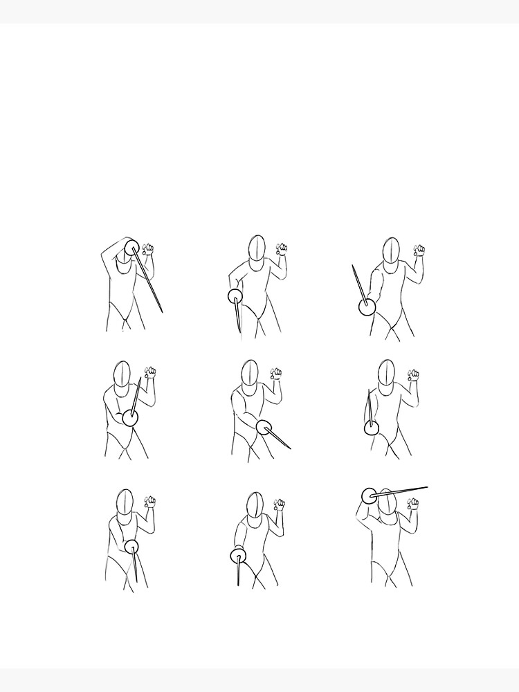 "Fencing parry chart" Poster by HazeDogArt Redbubble