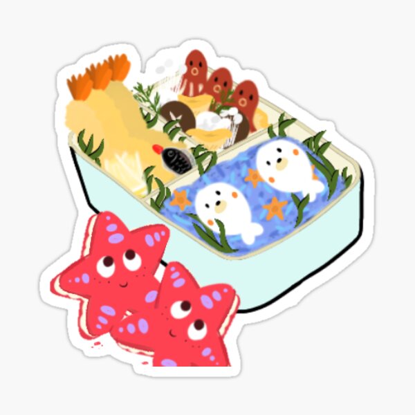 Small Bento Box Sticker Cute Food Sticker Kawaii Food Anime Food Japanese  Food Sticker Food From Japan Cute Bentos Chopsticks 