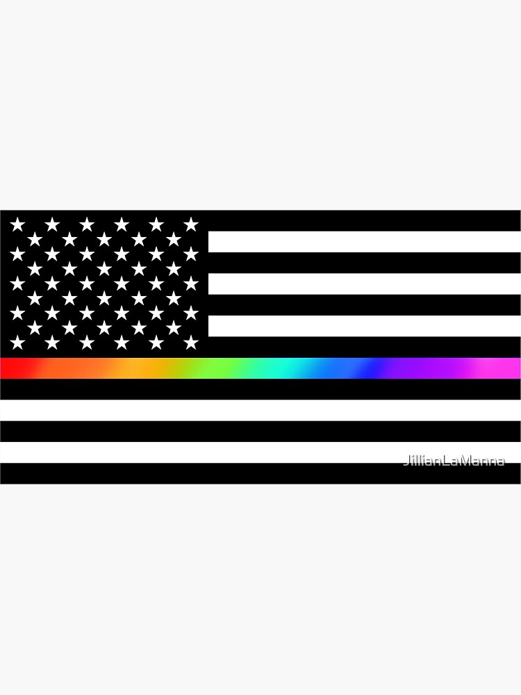 Thin Rainbow Line Sticker for Sale by JillianLaManna