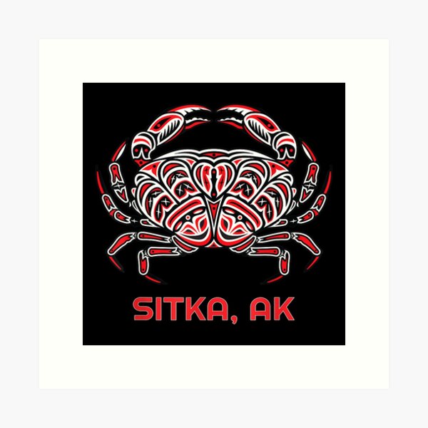 Item preview, Sitka Alaska Dungeness Crab Fisherman Native American Indian designed and sold by terrellmbeang.