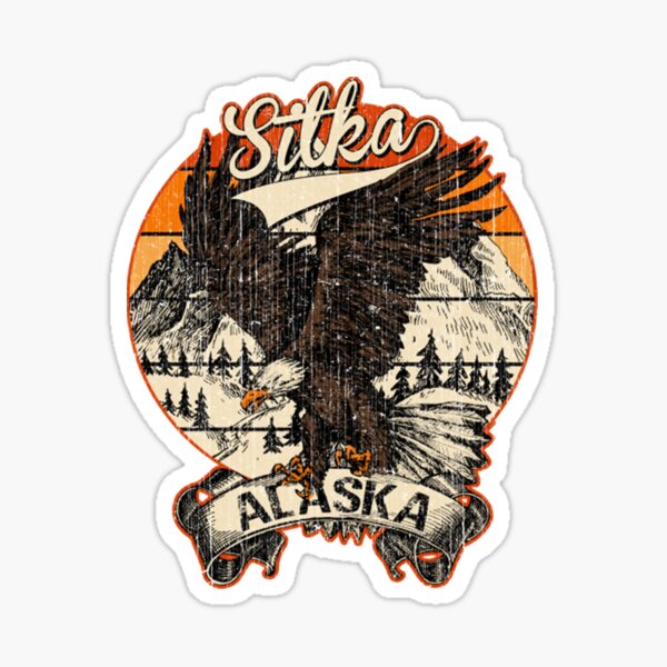 Item preview, Sitka Alaska Bald Eagle Retro Vintage Aesthetic designed and sold by terrellmbeang.