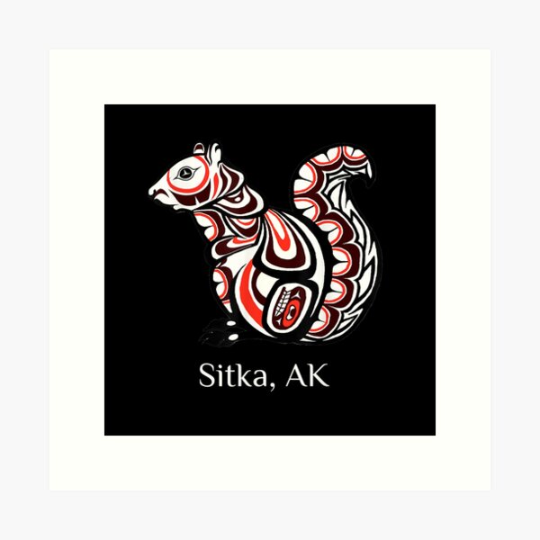 Item preview, Tribal Squirrel Sitka Alaska Native American Haida Style designed and sold by terrellmbeang.