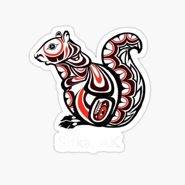 Item preview, Tribal Squirrel Sitka Alaska Native American Haida Style designed and sold by terrellmbeang.