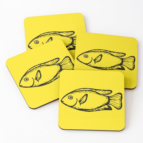 Item preview, Cíclido amarillo eléctrico - peces de acuario de agua dulce designed and sold by DigitalShards.