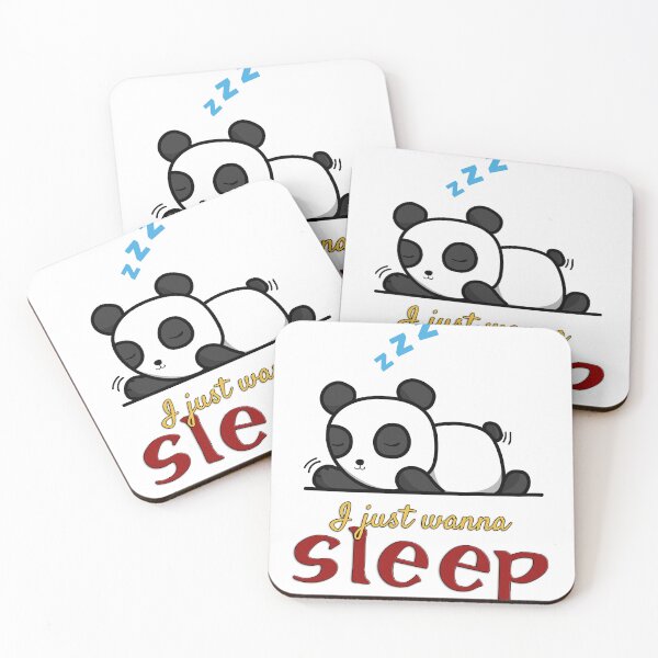 Item preview, Just Wanna Sleep Cute Sleeping Panda Word Art - Adorable designed and sold by Amazing Arts Designs.