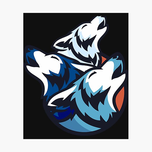 "black wolf with blue eyes " Photographic Print for Sale by Magicideag