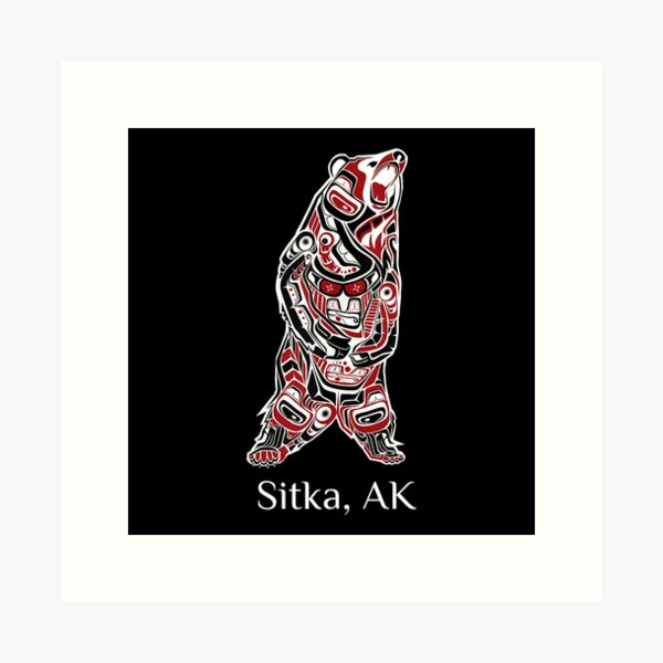 Item preview, Sitka Alaska Native American Indian Brown Grizzly Bear Gift Tank Top designed and sold by terrellmbeang.