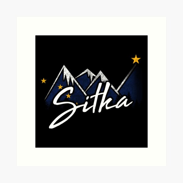 Item preview, Sitka Alaska Flag Mountains Distressed State Souvenir designed and sold by terrellmbeang.