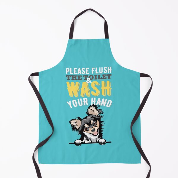 Item preview, Please Flush The Toilet And Wash Your Hand | Bathroom Decor Peeking Dog designed and sold by DAFIN.