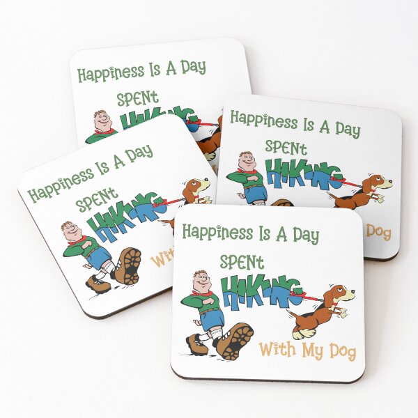 Item preview, Happiness Is A Day Spent Hiking With My Dog - Funny beagle designed and sold by Oz64.