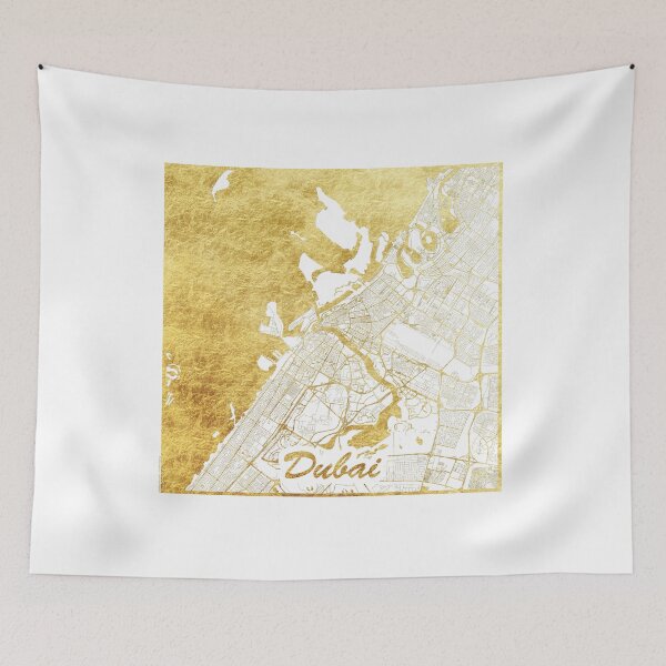 Item preview, Dubai Map Gold designed and sold by HubertRoguski.