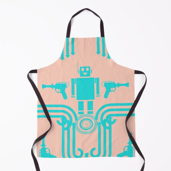 Item preview, Robots Ray Guns Cyber Mid Mod Retro Vintage Old School 80s 90s Robot Trinity designed and sold by Shayna Westfall.