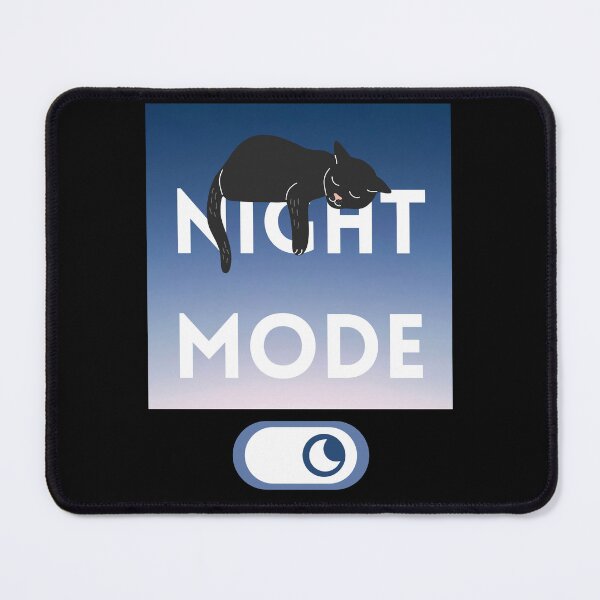 Item preview, Night Mode, Sleeping Cute Black Cat, Blue Gradient designed and sold by quinellie.
