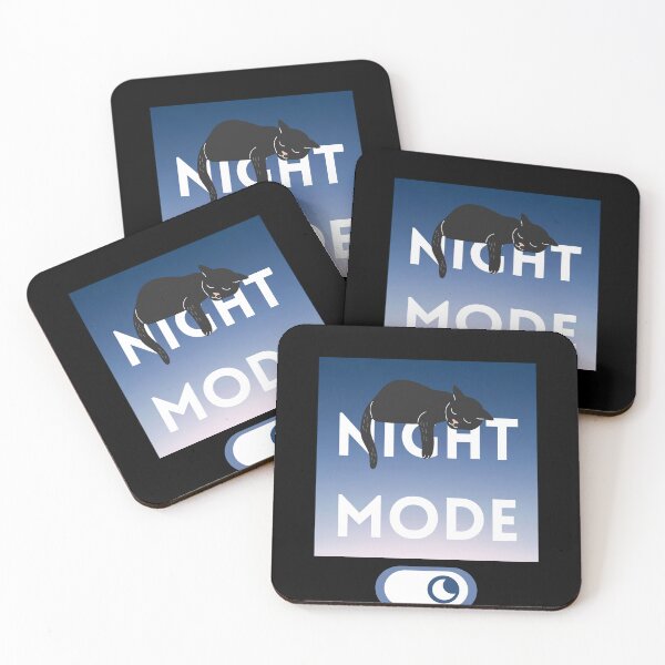 Item preview, Night Mode, Sleeping Cute Black Cat, Blue Gradient designed and sold by quinellie.